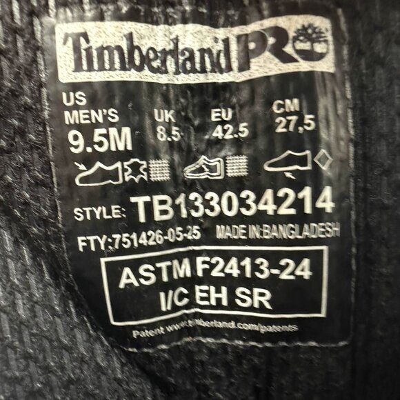 Timberland PRO 6 Inch Steel Toe Work Boot Brown Men’s 9.5 TB133034214 main image 8